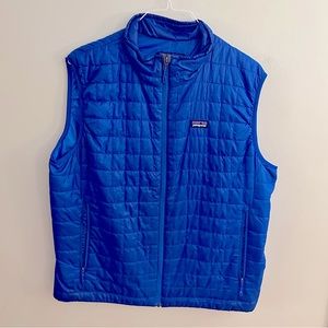 EUC Patagonia Men's Viking Blue Nano Puff Vest